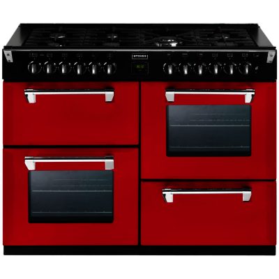 Stoves Richmond 1100DFT 110cm Dual Fuel Range Cooker in Hot Jalapeno
